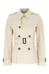Burberry Sand Trench Polyester Blend Coat In Taupe