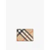 Burberry Book Wallet In Coated Canvas Bi-fold Design In Sand