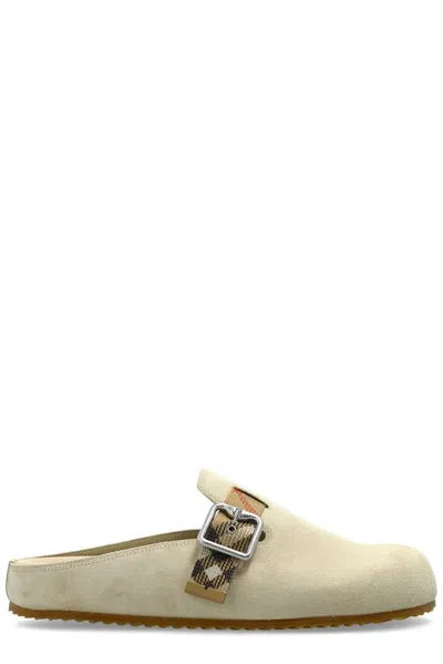 Burberry Sand Suede Slippers