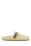 Burberry Sand Suede Slippers