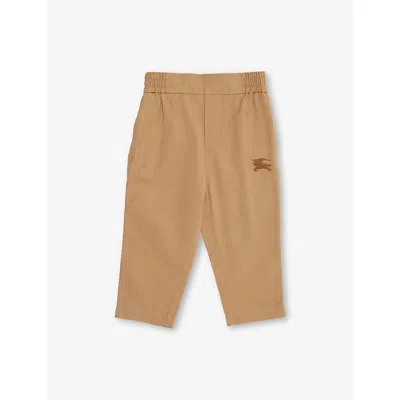 Burberry Kids' Titan Straight-leg Woven Trousers 6 Months-2 Year In Brown