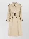 Burberry Women Beige Gabardine Fitzrovia Long Trench Coat In Neutral