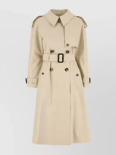 BURBERRY SAND TRENCH COAT WAIST BELTED