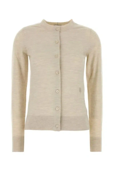 BURBERRY SAND WOOL CARDIGAN