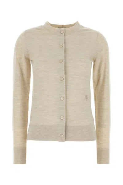 BURBERRY SAND WOOL CARDIGAN