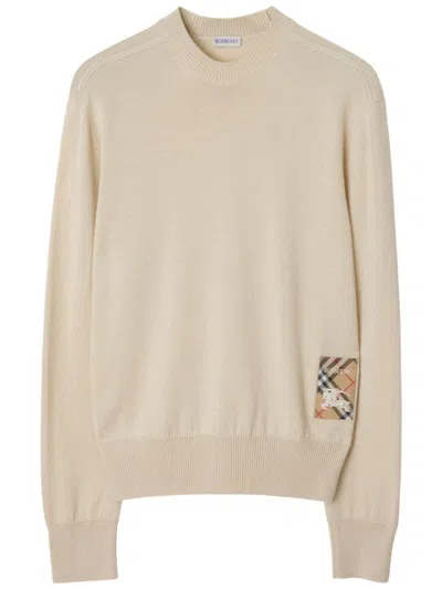 BURBERRY BURBERRY SAND WOOL SWEATER