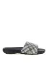 Burberry Dive Embossed Check Pool Slide Sandal In White