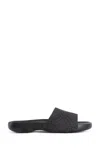 Burberry Textured Strap Black Mules With Cushioned Footbed In Black
