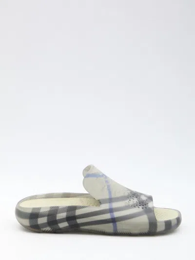 Burberry Wide-strap Open-toe Sandals In Neutral
