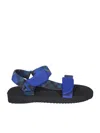 Burberry Mftrek Hs Check Blue Sandals In Blue
