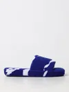 Burberry Snug Cotton Slippers In Blue