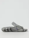 Burberry Men's Stingray Check Rubber Slide Sandals In 灰色