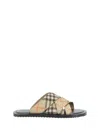 Burberry Pavilion Check Sandals In Multicolour