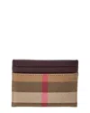 Burberry Sandon Canvas & Leather Card Holder
