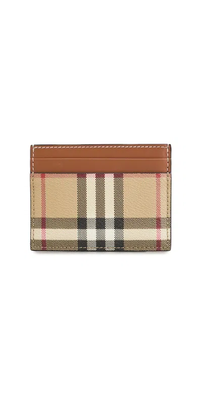 Burberry Sandon Card Case Vintage Check/briar Brown