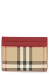 Burberry Check Pattern Compact Credit Card Case In Multi