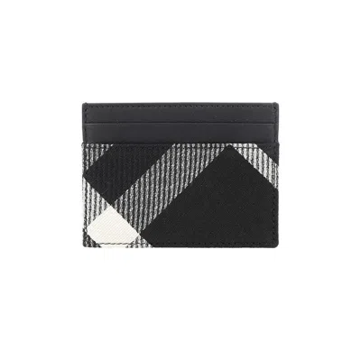 Burberry Sandon Check-print Card Case In Purple