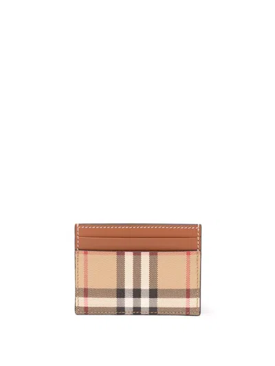 Burberry Sandon Credit Card Case In Brown