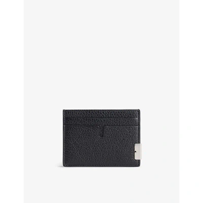 Burberry Black Sandon Grained-leather Card Holder