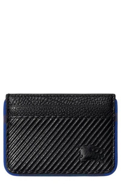 Burberry Sandon Heritage Leather Card Case In Black