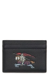 Burberry Sandon Leather Card Case In Black