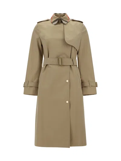 Burberry Sandridge Rain Coat In Beige