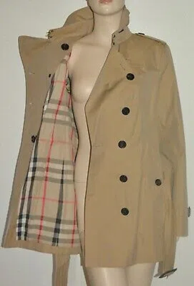 Pre-owned Burberry Sandringham Double Breasted Trench Coat Us 12 Eu 46 In Yellow