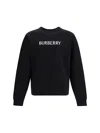 Burberry Black Slim Cotton Terry-effect Sweatshirt In Black