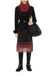 Burberry Satin And Check Scarf Skirt