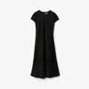 Burberry Satin Dress In Black