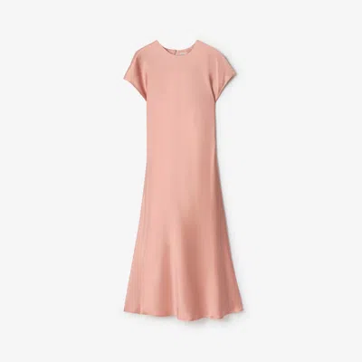 Burberry Satin Dress In Pink