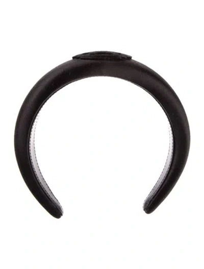 Pre-owned Burberry Satin Headband Hair Accessory In Black