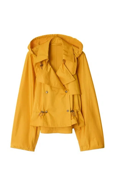 Burberry Satin Hooded Trench Jacket