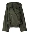 Burberry Satin Hooded Trench Jacket