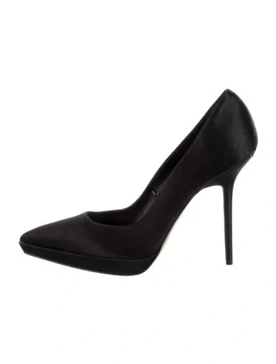 Pre-owned Burberry Satin Pumps In Black