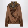 Burberry Satin Shirt With Check Panel
