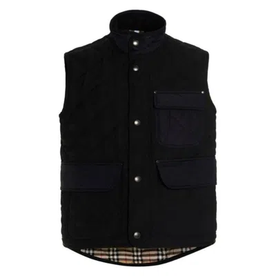 Burberry Saunton Quilted Thermoregulated Gilet In Black