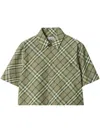 Burberry Saxon Cropped Shirt Clothing In Green