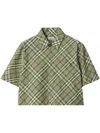 Burberry Saxon Cropped Shirt Clothing In Green