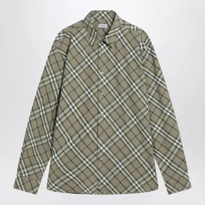 Burberry Saxon Green Check-patterned Shirt Men