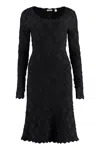 Burberry Wool Dress With Geometric Trimming