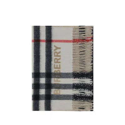 Burberry Scarf In Arc Beige/ Nat White