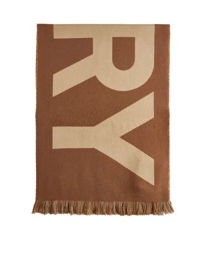 Burberry Scarf In Birch Brown