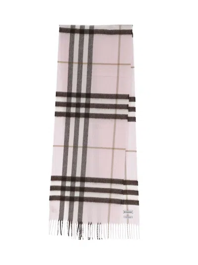 Burberry Scarf "check" In Pink
