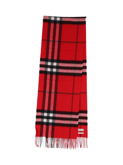 Burberry Scarf "check" In Red