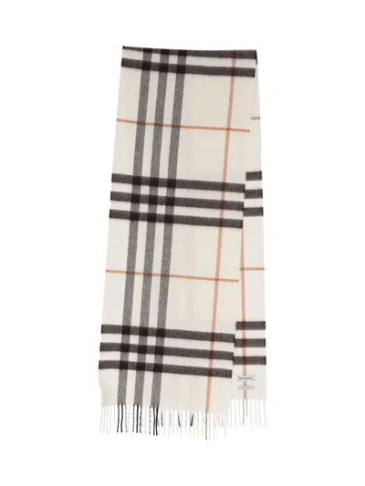 Burberry Scarf "check" In White
