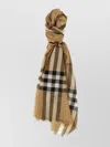 Burberry Scarf Checked Pattern Fringed Edges