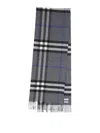 Burberry Marlborugh Grey Wool Scarf In Gray
