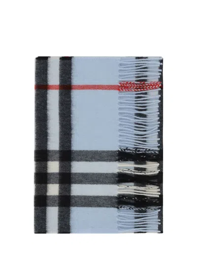 Burberry Scarf In Pale Blue