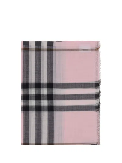 Burberry Scarf In Pale Candy Pink